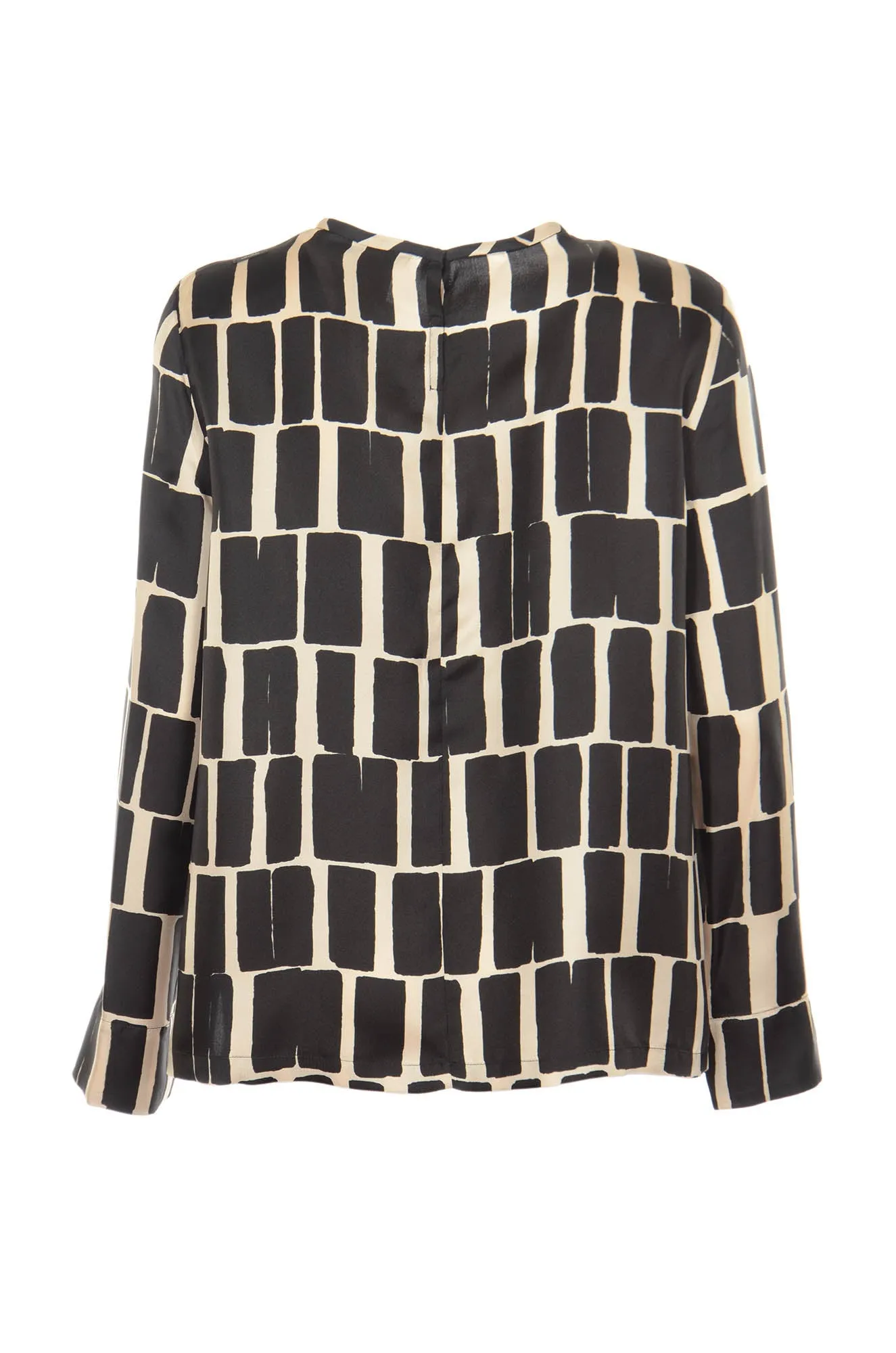 'S Max Mara Printed Round Neck Blouse