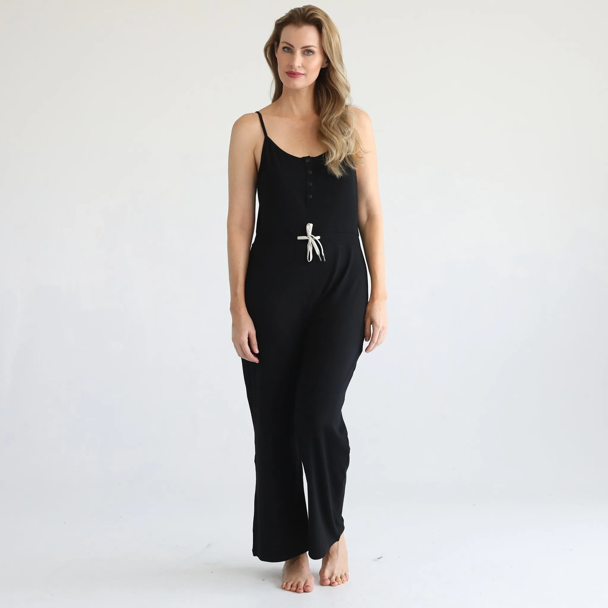 Scarlett Nursing Friendly Cami Jumpsuit (Noir)