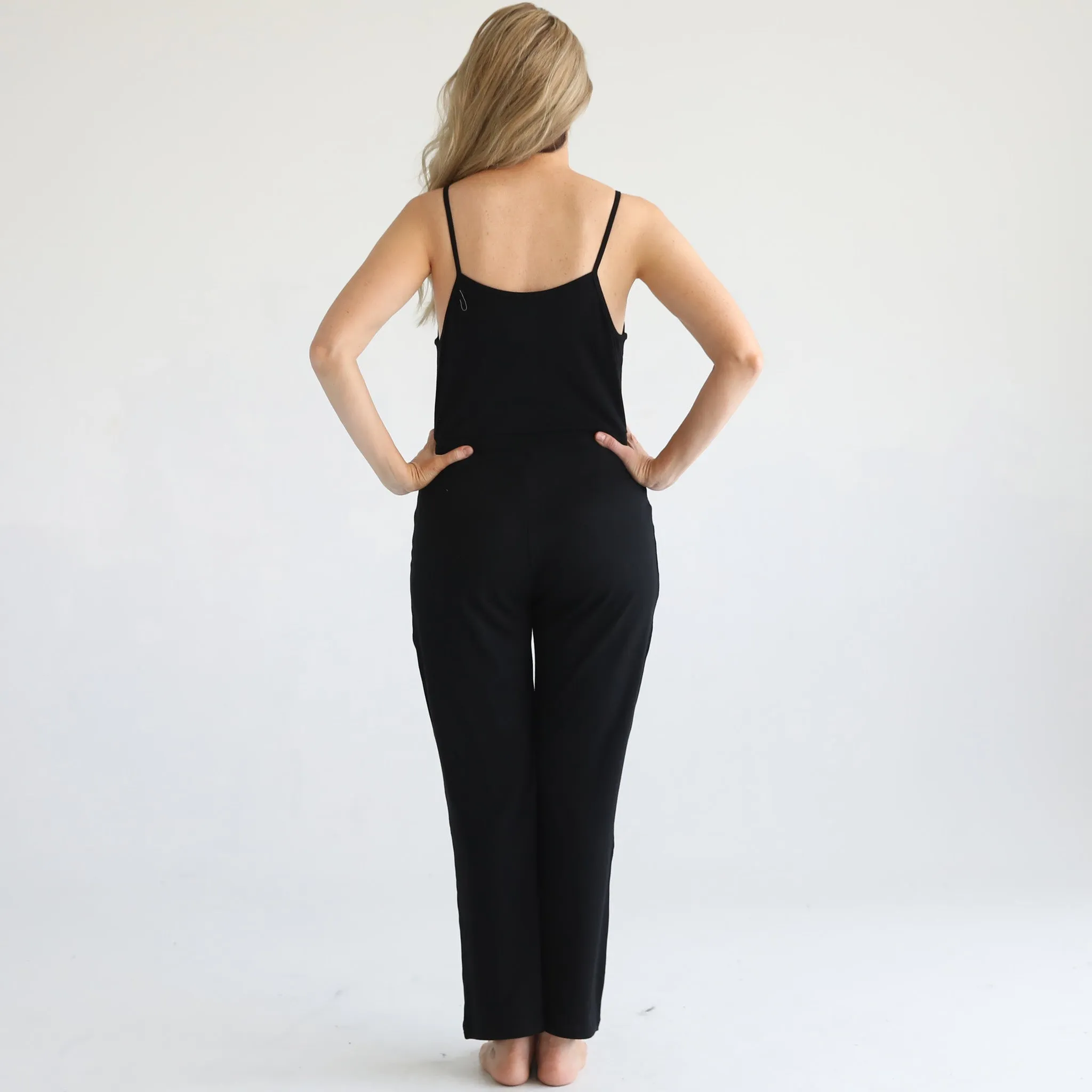 Scarlett Nursing Friendly Cami Jumpsuit (Noir)