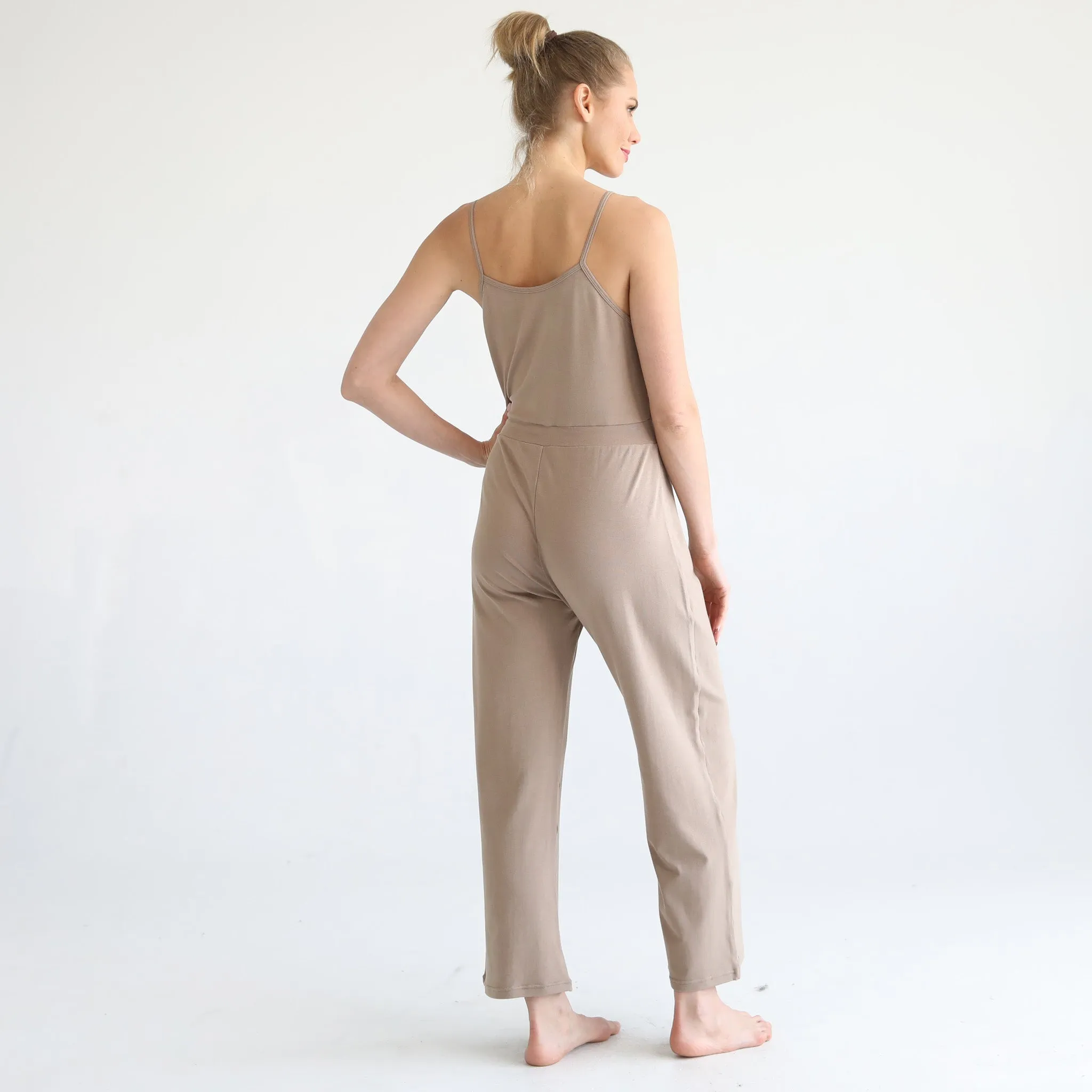 Scarlett Nursing Friendly Cami Jumpsuit (Taupe)