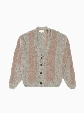 Sport Cardigan Brown Biscuit Stripe