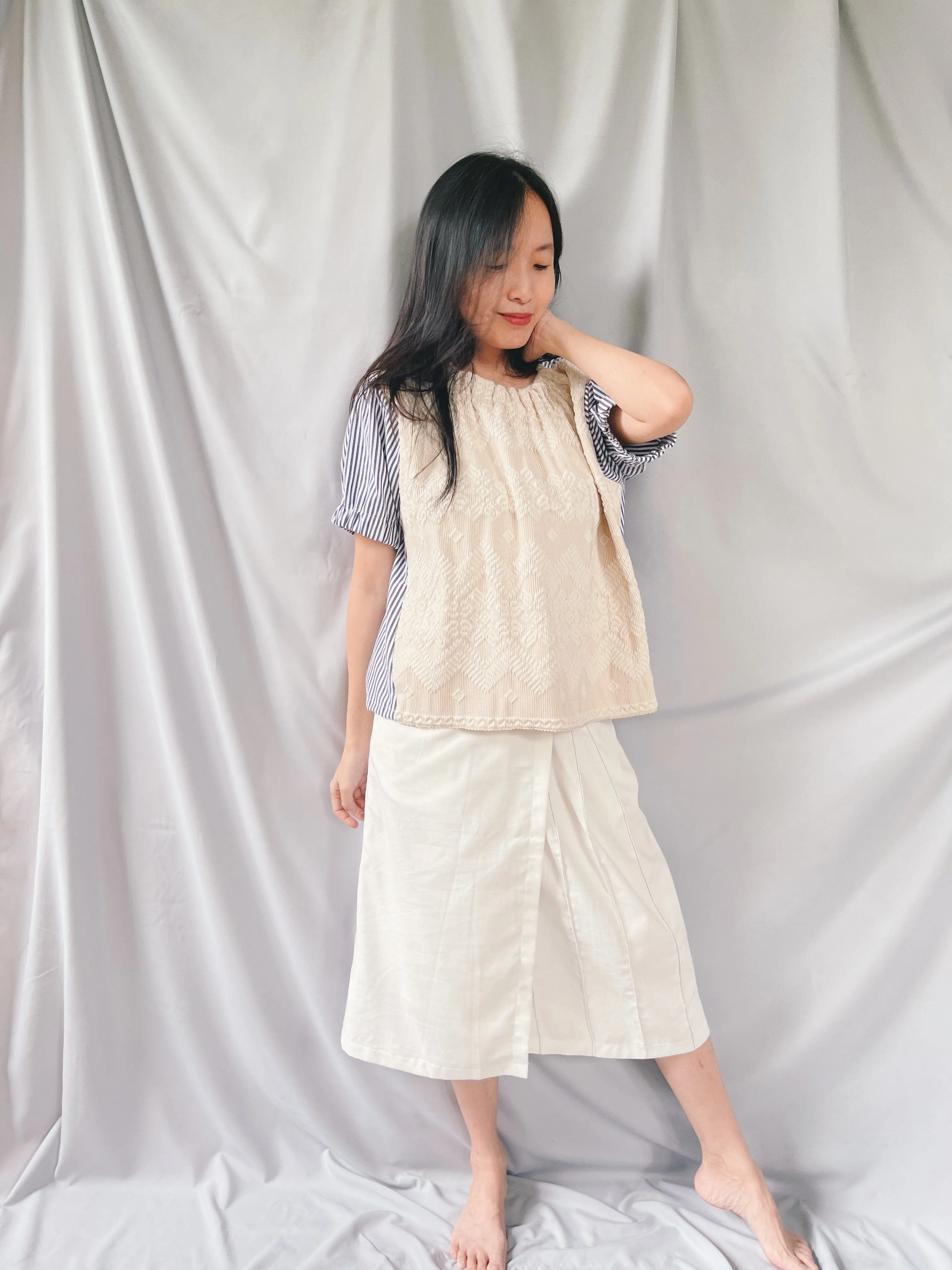 Tanghali Blouse in Beige