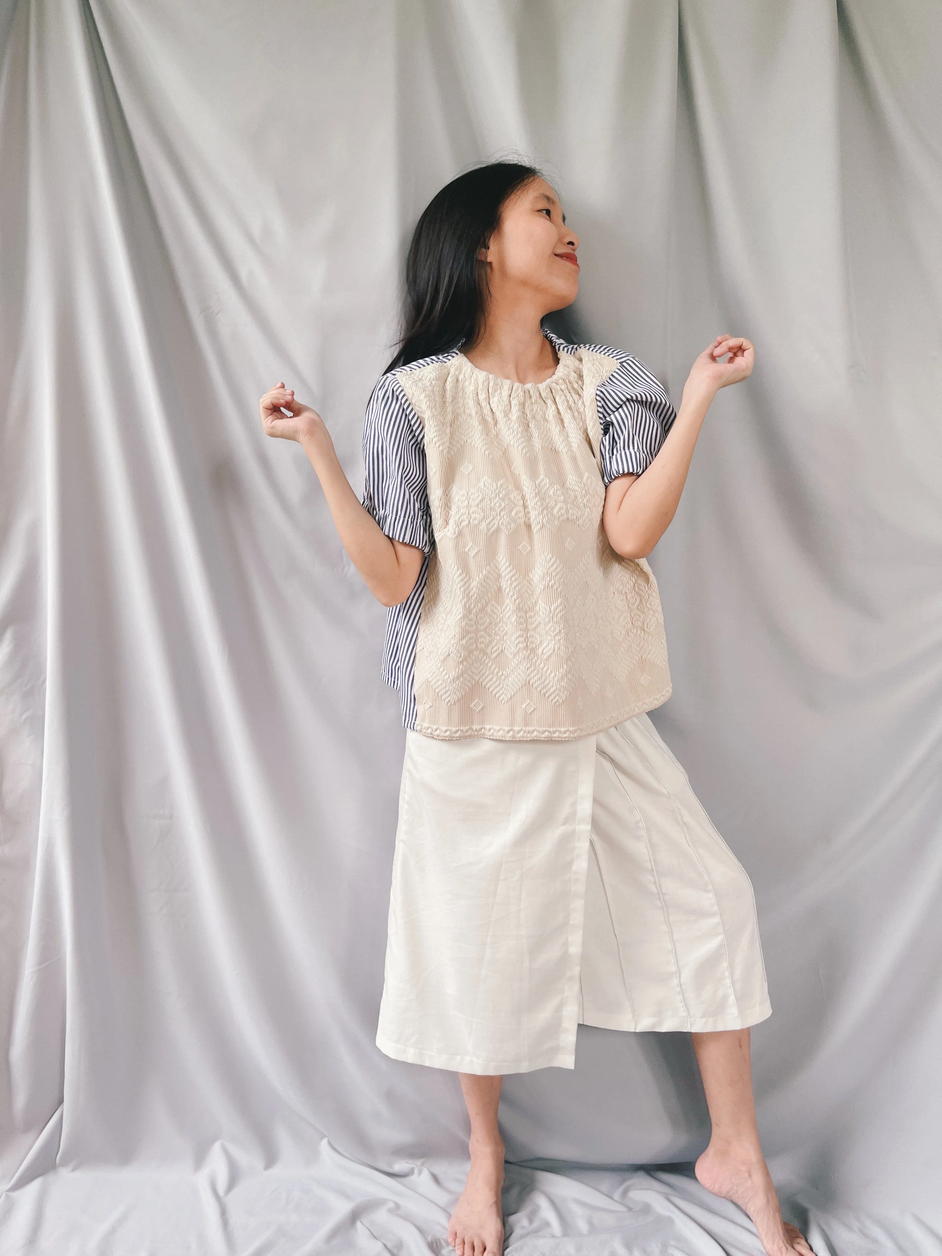 Tanghali Blouse in Beige