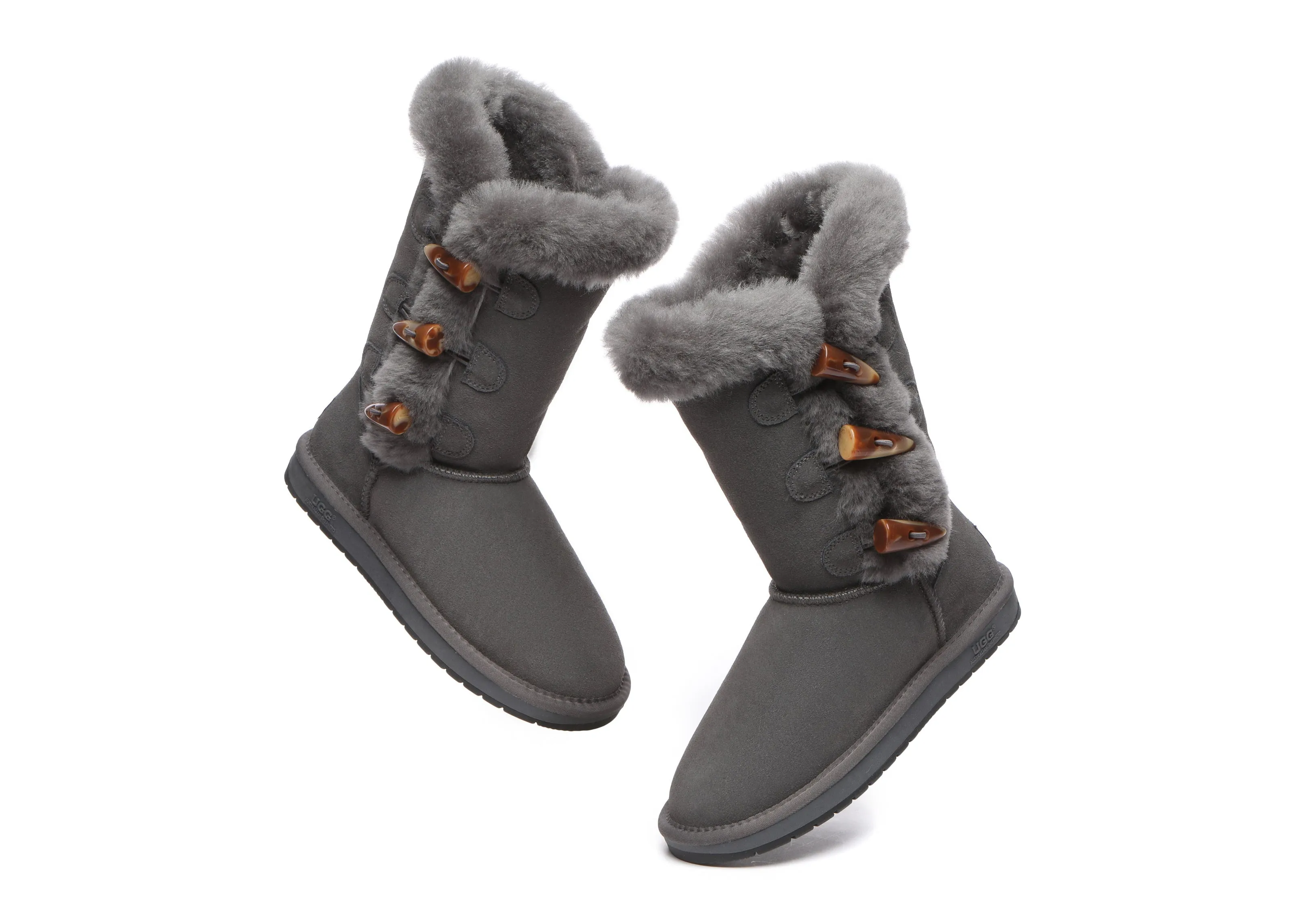 UGG Boots Women Sheepskin Wool Short boots Tamari Toggle Closure