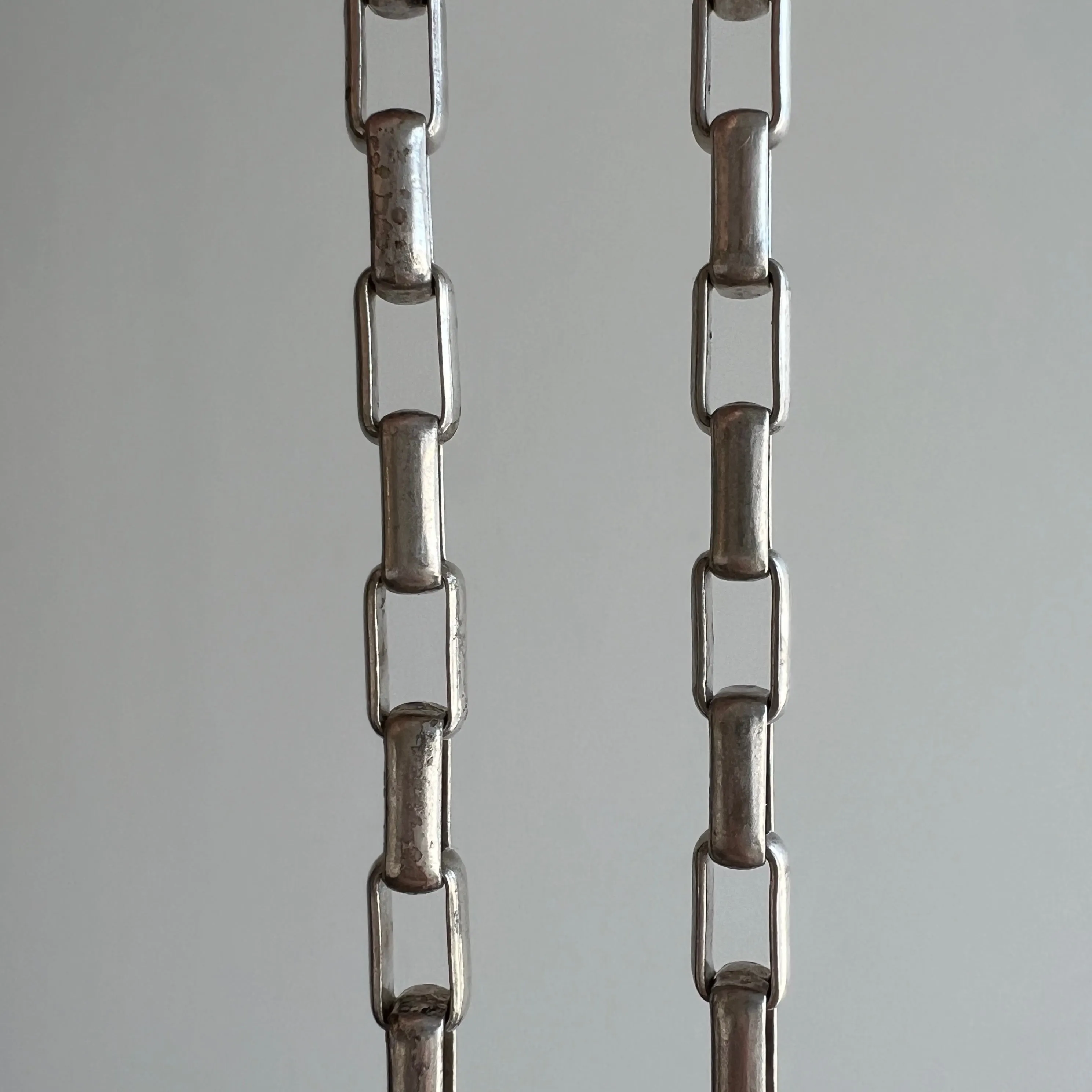 V I N T A G E // longest box / Italy sterling silver elongated box chain / 24.5 long 50g