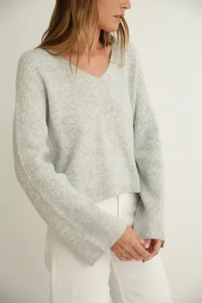 V Neck Cropped Sweater